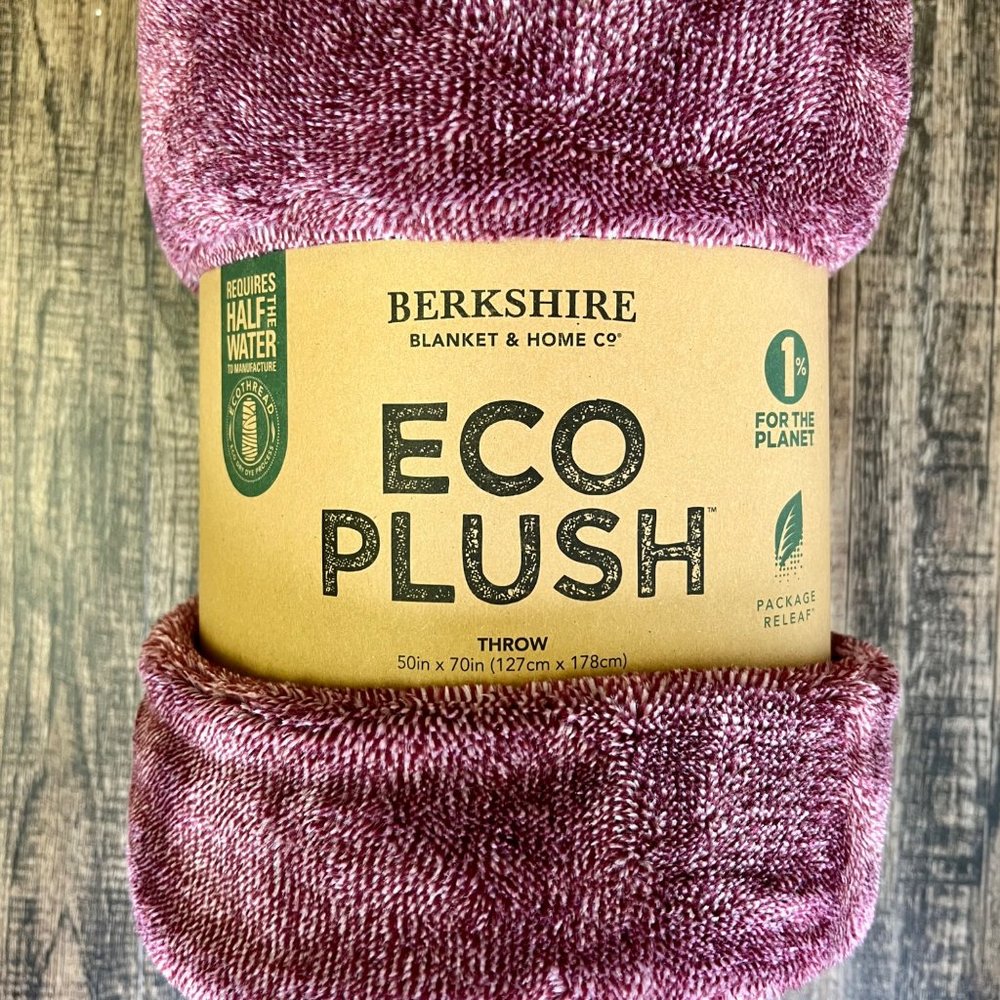 Berkshire Eco Plush Throw Blanket 50” x 70” - Windsor Wine